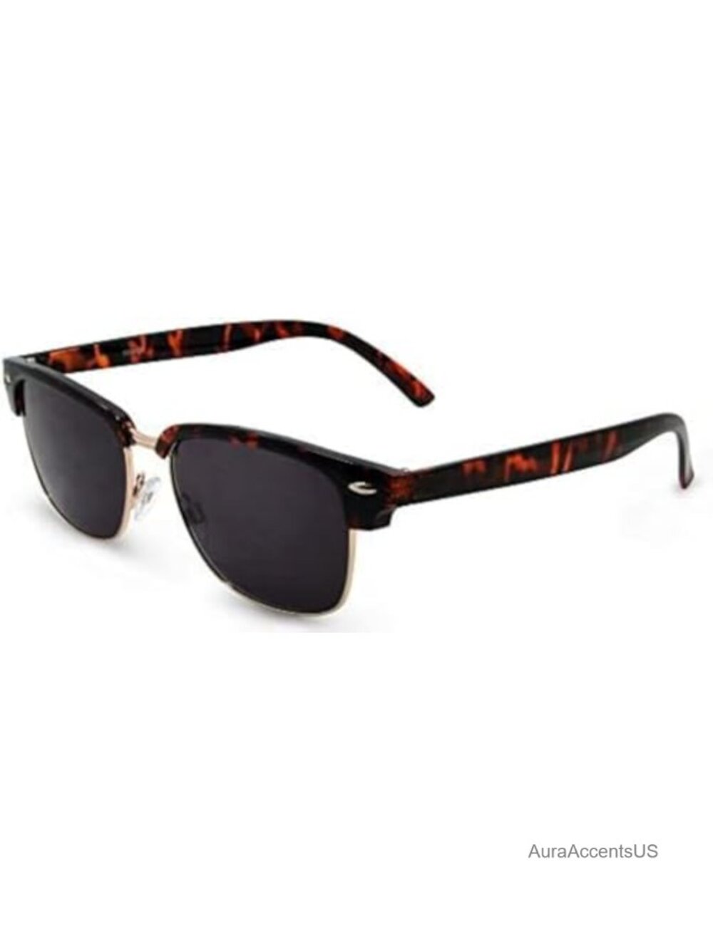 Sellecks Non-Bifocal Reading Sunglasses Semi-rimless Browline Reader Glasses